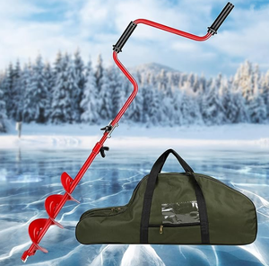 7 Polegadas Lâmina Mão <span class=keywords><strong>Auger</strong></span> Ajustável Manual Pesca <span class=keywords><strong>Ice</strong></span> <span class=keywords><strong>Auger</strong></span> com lâminas planas duplas China Wholesale Factory - Product Image 5