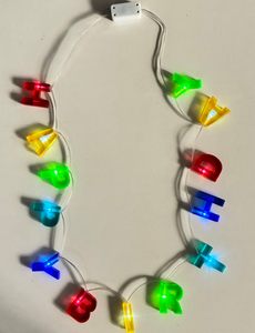 Collana di Buon Compleanno, Collana con Lettere Luminose, Collana a Tema Compleanno, Simbolo di Auguri, Felicità e Gioia - Product Image 4