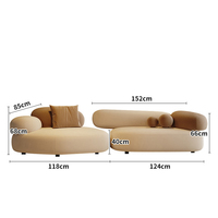 Ensemble de canapé modulaire moderne, nouveau design unique, tissu en velours, rembourrage en éponge, couleur galet, pour le salon