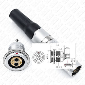 Compatível com Série B 3B FGG/EGG Plugues de Aviação, Conectores Híbridos Pneumático-elétricos, 2 ar 6-core Sockets M18 Soquete - Product Image 1