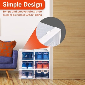 East Loft Clear Plastic Shoe <strong>Box</strong> 12 PACK Stackable Shoe <strong>Box</strong> Shoe <strong>Storage</strong> Organizer Container Cubes For Sneaker