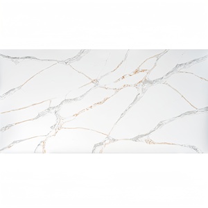 Dessus de vanité en quartz moderne de 3200*1600mm, contemporain personnalisé pour cuisine, maison, dalles de pierre artificielle pour salle à manger, salle de bain, plan de travail - Product Image 1