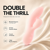 Vibrateur à brancher CRAVE pour femmes avec succion clitoridienne et resserrement vaginal, 10 vitesses, étanche IPX7, produit intime pour adultes