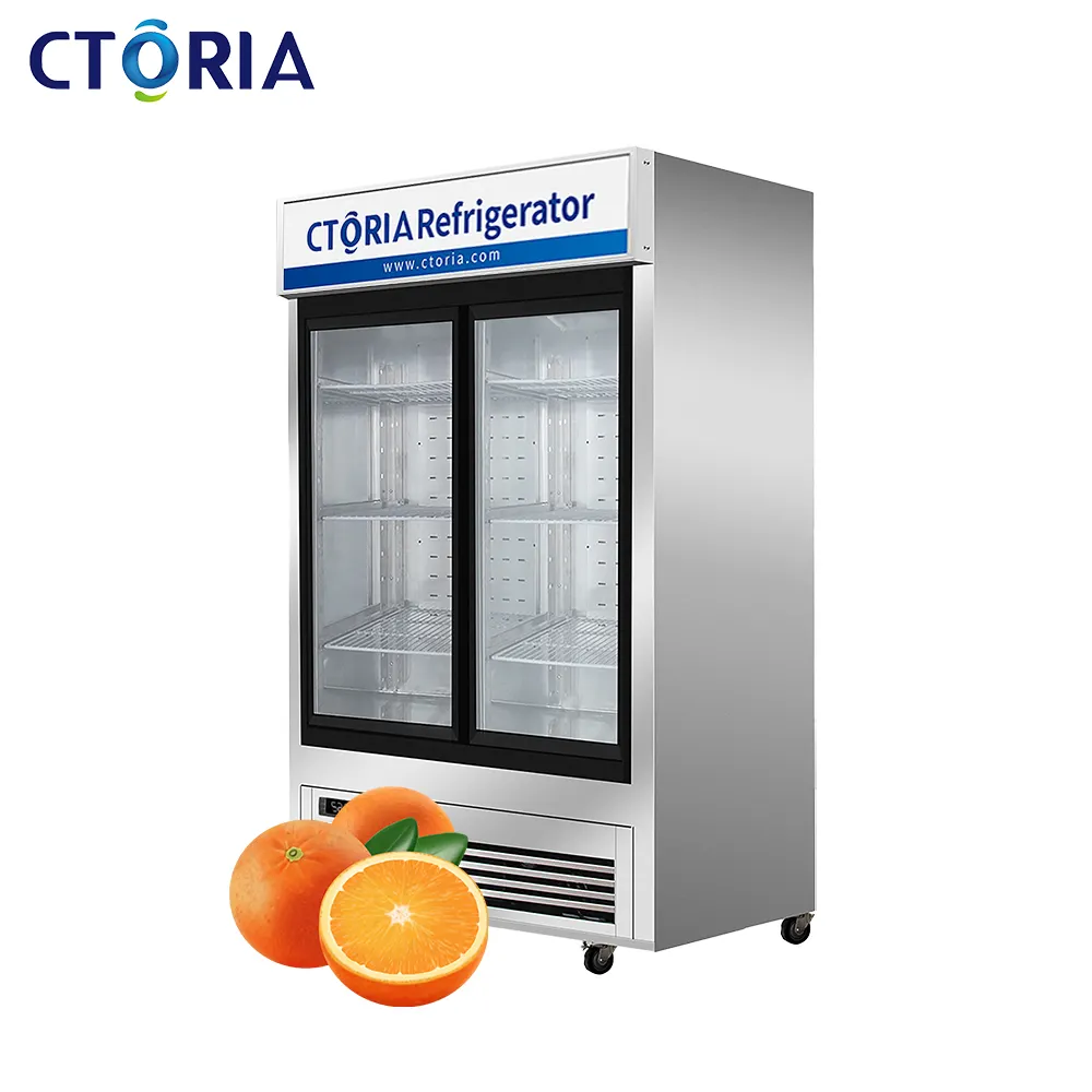COTRIA 115 V/60 HZ 2-türiger 1000 L amerikanischer Stil gewerblicher Kältekoch-Kühlschrank ohne Frost mit Exzellenz in der Kältekette