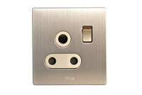 Douille murale en acier inoxydable, 13a, 1 gang, 3 broches, prise USB, qualité supérieure, 304