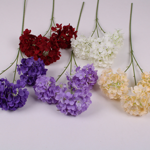 Flores Artificiales de Hortensia de 3 Cabezas Estilo Chino, Flores de Seda para el Hogar, Decoración para Sala de Estar, Mesa de Comedor, Flores para Boda - Product Image 5