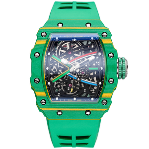 Esqueleto Hombres Relojes automáticos mecánicos de lujo Diseño original Fibra de carbono 41mm Dial Diámetro Reserva de energía Característica hueca - Product Image 1