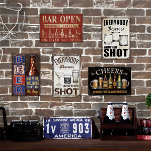Carteles de chapa vintage, placa de metal decorativa para cafetería, pub, garaje - Product Image 1