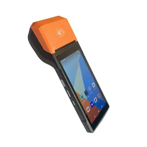 Sistema pos barato de 5,5 pulgadas, pantalla táctil, NFC, terminal POS Android, máquina pos portátil con impresora térmica de recibos S81