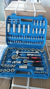 108pcs ổ cắm Ratchet cờ lê phổ quát Xe Sửa chữa hộp công cụ kết hợp đa chức năng hộp công cụ - Product Image 3
