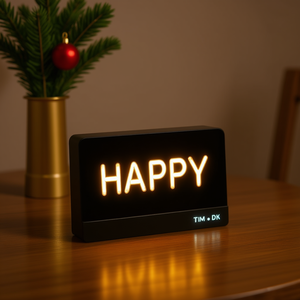 Lettres lumineuses LED magnétiques à intensité variable tactile pour décoration de fête et de maison, modèle Happy D0100XU8RAG - Product Image 2