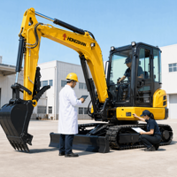 Mini-excavatrice directe usine 1,5 tonne 2 tonnes 3,5 tonnes Moteur diesel CE EURO 5 pour travaux routiers et de construction Excavatrice compacte économique