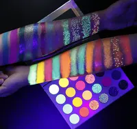 Glow göz farı sahne Clubbing makyaj seti Blacklightin renk koyu floresan UV Neon göz farı