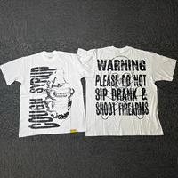 T-shirt d'été respirant à col rond en coton premium avec logo personnalisé pour homme, imprimé « Awful Lot of COUGH SYRUP »