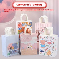 Sac en papier kraft imprimé numériquement personnalisable, écologique, coloré, pour cadeaux promotionnels d'entreprise, idéal pour les influenceurs