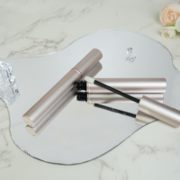 Tube en aluminium de produit cosmétique en or rose avec logo personnalisé Crème de mascara Baguettes magiques Bouteille Boîtes d'emballage de gel nutritionnel pour cils et sourcils