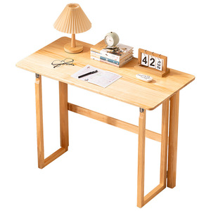 No installation required. Solid wood folding table, simple and multifunctional computer desk, small desk for home, dormitory, - Product Image 5