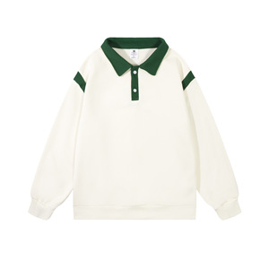 Sudadera Polo de Algodón para Hombre de 320g, Marca Privada, Estilo Moderno con Contraste de Color, Talla Grande, Venta al Por Mayor - Product Image 2