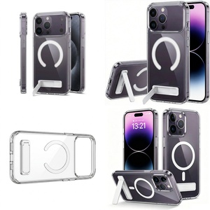 Präzise Ausgestanzte Transparente Magnetische Standfunktion-Hülle für <span class=keywords><strong>iPhone</strong></span> 15 16 14 <span class=keywords><strong>12</strong></span> <span class=keywords><strong>Pro</strong></span> <span class=keywords><strong>Max</strong></span> 17 11 13 Mini Serie Ständerhalter Handyhülle - Product Image 1