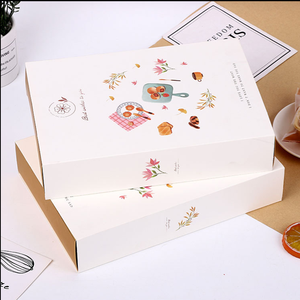 Wholesale custom pastry box cookie box with logo packaging drawer gift box for cookie macaroon sweet bakery packaging