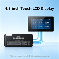 Onduleur solaire en cascade haute tension ESS BMS 48S/48V/96V/153V/200A-600A avec CAN, RS485, BT, GPS, écran LCD, chauffage et PCB intégré pour batteries LiFePO4