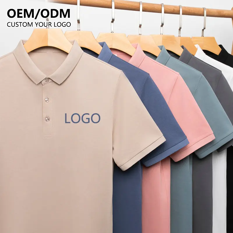 OEM Wholesale short sleeve plain golf polo shirt High Quality Custom Embroidery Logo men's polo shirts 100% cotton t-shirt polo