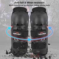 4 Piezas de Protectores Anticaída para Rodillas y Codos de Motocross, Protectores de Codo para Motociclismo, Motocicleta, Carreras Todoterreno, MTB, Protectores de Rodilla