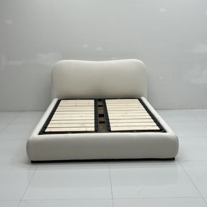 <span class=keywords><strong>Letto</strong></span> Nordico Moderno Minimalista in Pelle di Pecora - <span class=keywords><strong>Letto</strong></span> <span class=keywords><strong>Matrimoniale</strong></span> per Camera da <span class=keywords><strong>Letto</strong></span> Principale, <span class=keywords><strong>Letto</strong></span> Nuziale Imbottito Color Crema - Product Image 6