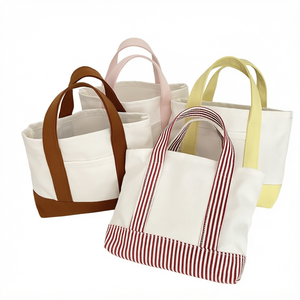Stylish Custom Logo <b>Canvas</b> <b>mini</b> Tote Bag Women Portable Folding Style Daily Use Environmental Art Shopping - Product Image 1