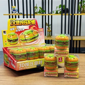 RJ Hamburger Fidget Spinner Bola Stres Berputar Tenang untuk Mengurangi Kecemasan, Menenangkan, Membantu Fokus, Tekan untuk Berputar, Mainan Dekompresi untuk Dewasa - Product Image 5