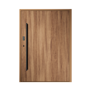 Maison de sécurité moderne de haute qualité avec serrure intelligente et reconnaissance faciale Portes d'entrée principales Porte pivotante extérieure en alliage d'aluminium pour villa - Product Image 5