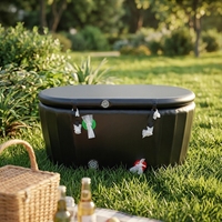 CHUFANG Baignoire ovale autoportante épaisse en Drop Stitch pour extérieur, bain froid, bain de glace, sauna d'angle