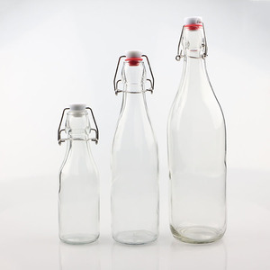 250 ml 500 ml 750 ml and 1000 ml Round Shape Swing Top <strong>Glass</strong> <strong>Bottle</strong> - Product Image 5