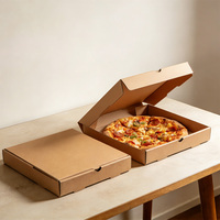 Scatola per Pizza in Cartone Ondulato Ecologica OEM, Laminazione Opaca, Bronzatura, Rinforzata, Misure Personalizzate 27*27*4.5cm