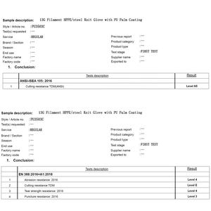 قفازات عمل آمنة مقاومة للقطع بشاشة لمس، مصنوعة من البولي يوريثين المطلي على راحة اليد، متوافقة مع معايير ANSI A5 وEN388 4X43E، مصنوعة من مادة HPPE 13G، بسعر مخفض من المصنع - Product Image 5