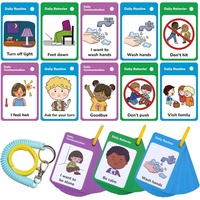 Cartes de communication personnalisables pour l'autisme, aide visuelle pour les besoins spéciaux et les retards de parole, émotions et sentiments, logo personnalisé
