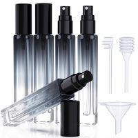 Flacons de parfum carrés en verre à dégradé de couleur 3-15 ml, rechargeables, avec applicateur roll-on pour mascara et collyre