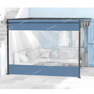 Bâche en PVC transparente Gazebo <span class=keywords><strong>de</strong></span> jardin coupe-vent écran étanche Pergola extérieure anti-pluie auvent balcon couverture <span class=keywords><strong>de</strong></span> pluie transparente - Product Image 5