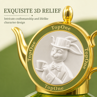 Diffuseur de parfum magnétique TopOne à double diffusion, en verre émeraude, pour huiles essentielles, avec ornement cerf noble, coffret cadeau
