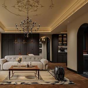 Meuble en bois de style rétro romantique français personnalisé, design d'intérieur moderne pour appartement ou villa, fabricant direct - Product Image 3