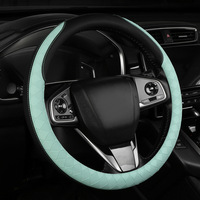 Housse de volant de voiture populaire de marque BLA en cuir artificiel, ultra-fine, respirante, antidérapante, absorbant la transpiration, unisexe, pour l'été