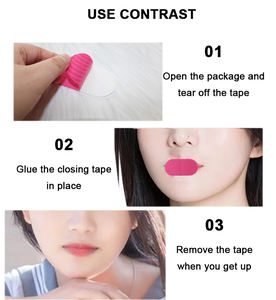 Bande adhésive chirurgicale hypoallergénique en coton pour la bouche, anti-<span class=keywords><strong>ronflement</strong></span>, bande adhésive pour la bouche pour dormir - Product Image 4