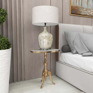 Muebles modernos para el hogar, mesa auxiliar de aluminio para decoración de sala de estar, mesa auxiliar dorada elegante, decoración de oficina, superventas - Product Image 5