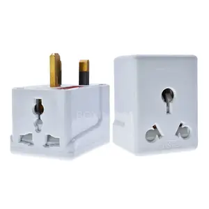 Universal travel power adapter plug SA/US/EU/AU to 3 pins UK plug 13A 250V South Africa to British standard conversion plug