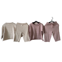Ensemble de vêtements pour bébé et enfant, pull à manches longues à pois colorés, neutre et personnalisé