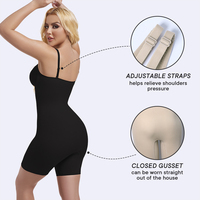 Gainant Body Femme Grande Taille Respirant à Forte Compression et Maintien Ferme avec Fermeture Éclair, Effet Remonte-Fesses et Amincissant les Jambes, Sans Couture