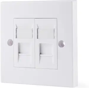 Single 1-Port/Double 2-Way/Quad 4-Way RJ45 Socket Wall Plate for Ethernet Cable Networking Socket Box