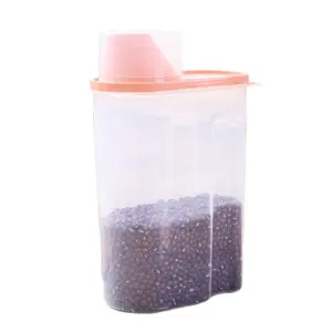 Household transparent grains and cereals storage jars food dry goods kitchen waterproof grocery cans plastic sealing jar