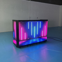 Cabine DJ pliable sur mesure avec LED, pour fêtes, festivals, discothèques, bars et clubs