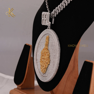 Colgante de diamante de moissanita personalizado a la moda elaborado con diseño único de Hip Hop joyería de declaración elegante para la moda hacia adelante - Product Image 3